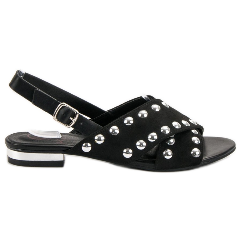 Kylie Černé sandály se zapínáním na přezku černá