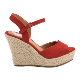 Červené sandály červený