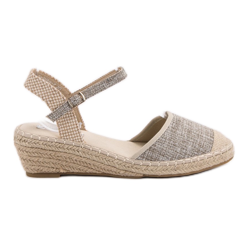Best Shoes Klínové espadrilky šedá Best Shoes Klínové espadrilky šedá
