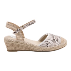 Best Shoes Klínové espadrilky hnědý Best Shoes Klínové espadrilky hnědý
