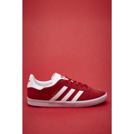 Adidas Gazelle J 543 Scarlet obuv bílá zlatá metalíza červený