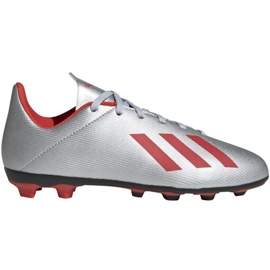 Kopačky Adidas X 19.4 FxG Jr F35362 vícebarevný stříbro
