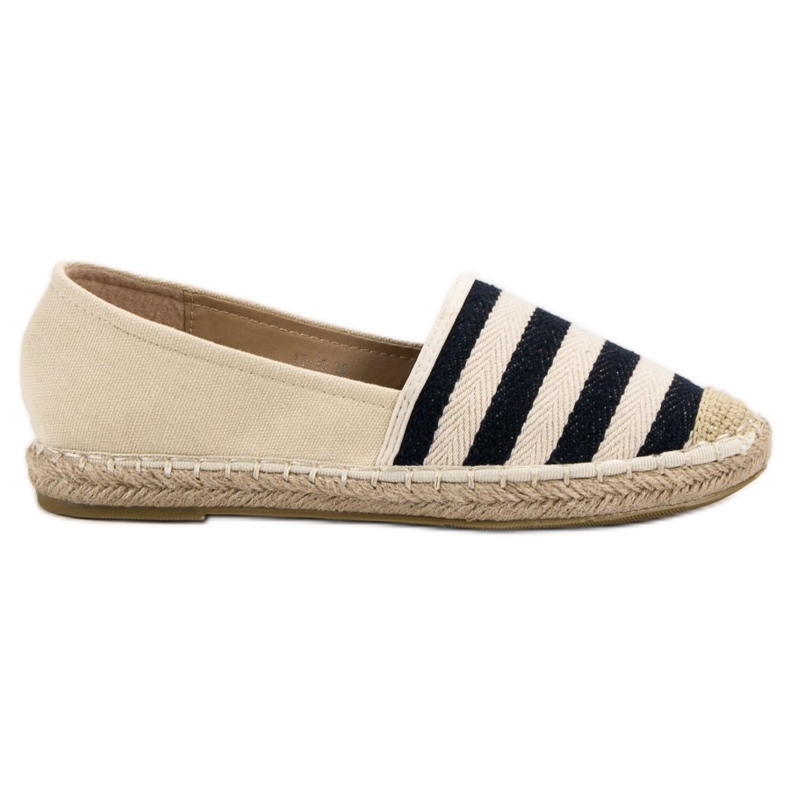 BELLAMILA Pruhované espadrilky hnědý BELLAMILA Pruhované espadrilky hnědý