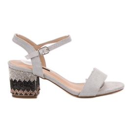 SDS Sandály Na Baru šedá SDS Sandály Na Baru šedá