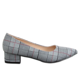 Black Check Black Pumps CC207P Black černá šedá vícebarevný