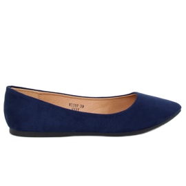 Balerínky mandlové tmavě modré prsty WD39P Navy námořnická modř