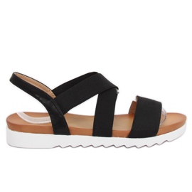 Černé dámské sandály P0P1268-16 Black černý