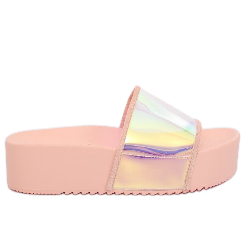 Holografické růžové pantofle CK81P Pink růžový