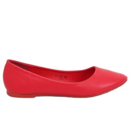 Červené dámské balerínky CC108 Red červený