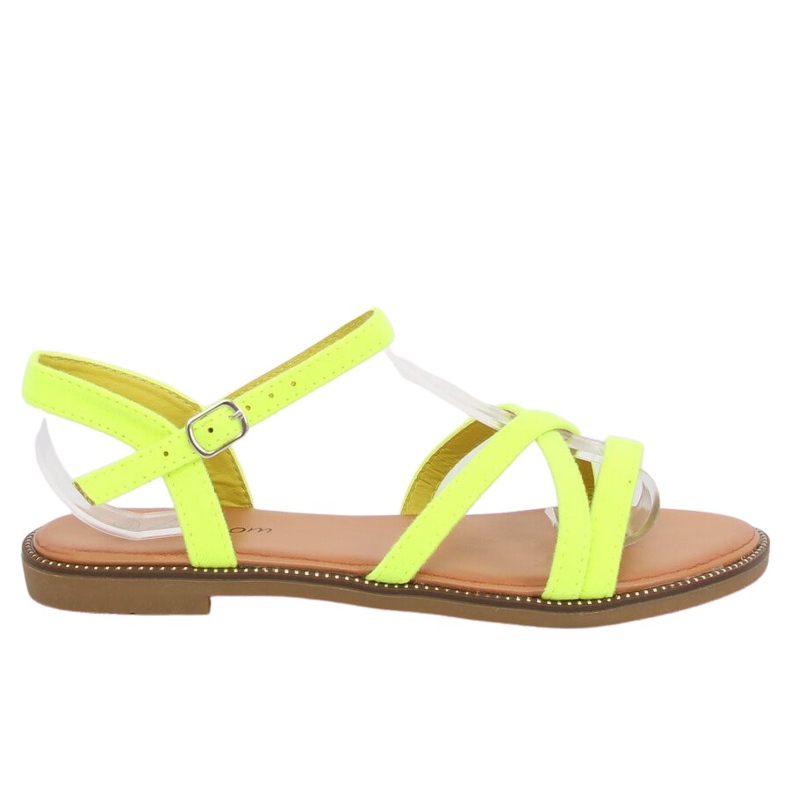Žluté dámské sandály WL255 žluté žlutá Žluté dámské sandály WL255 žluté žlutá