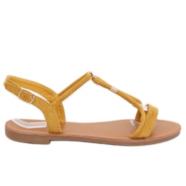 Žluté dámské sandály L520 Yellow žluť