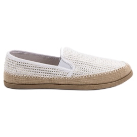 SHELOVET Bílé espadrilky bílý