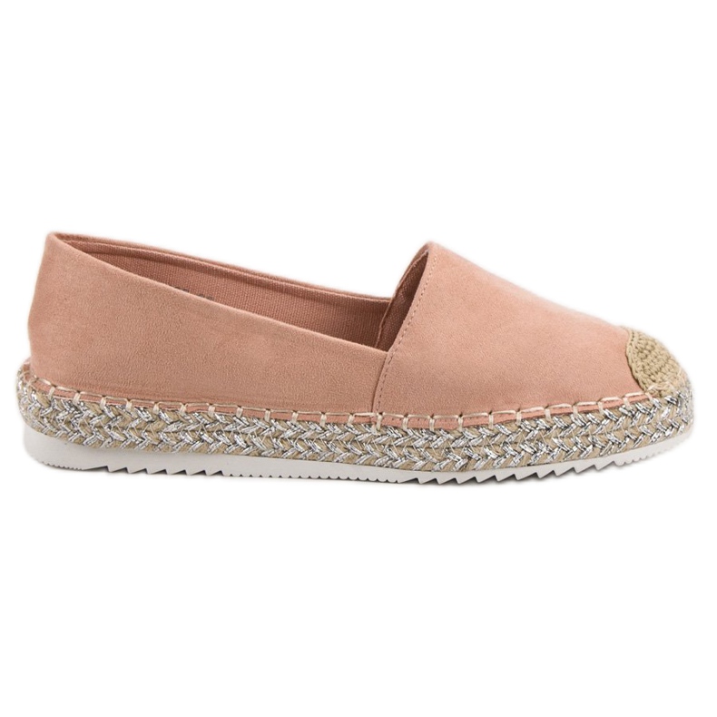 SHELOVET Semišové espadrilky růžový