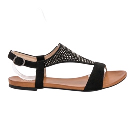 SHELOVET Sandály S Krystaly černý