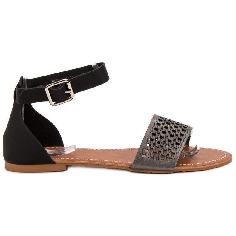 Evento Prolamované sandály černá Evento Prolamované sandály černá