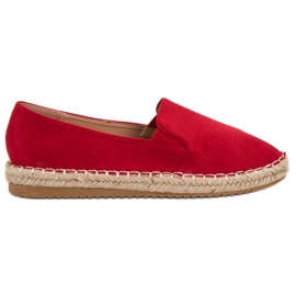 Primavera Semišové espadrilky červený