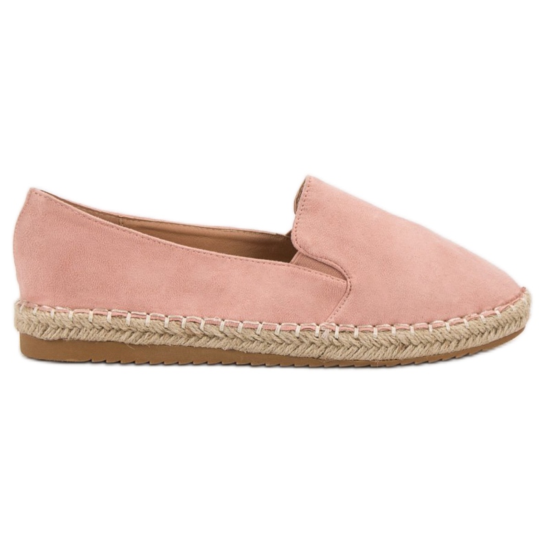 Primavera Semišové espadrilky růžový