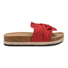 Mannika Pantofle Na Platformě červený