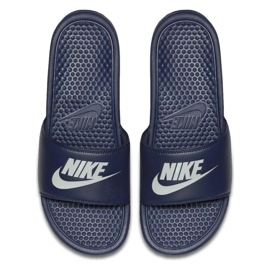 Pantofle Nike Sportovní oblečení Benassi Jdi M 343880-403 bílá válečné loďstvo