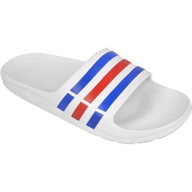 Pantofle Adidas Duramo Slide M U43664 bílý červený modrý