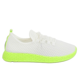Bílé a žluté sportovní boty NB283 Fluorescence Yellow bílý žluť