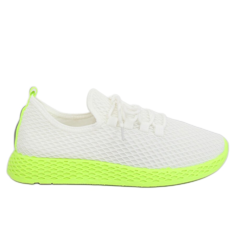Bílé a žluté sportovní boty NB283 Fluorescence Yellow bílý žlutá