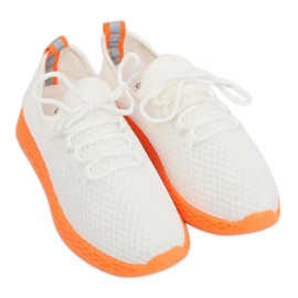 Oranžová a bílá sportovní obuv NB283 Fluorescenční oranžová bílý pomerančový