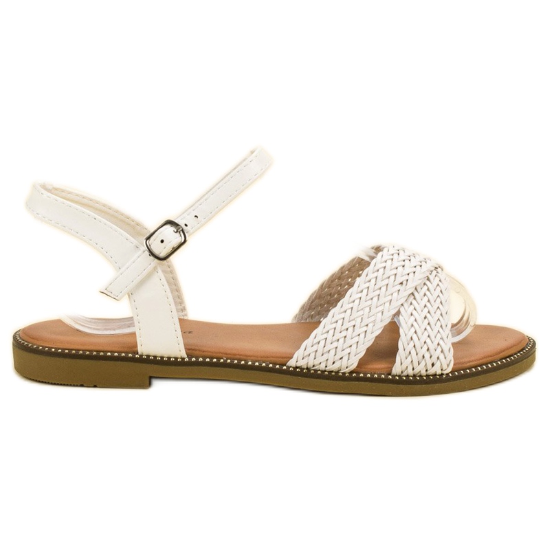 SHELOVET Bílé sandály bílý