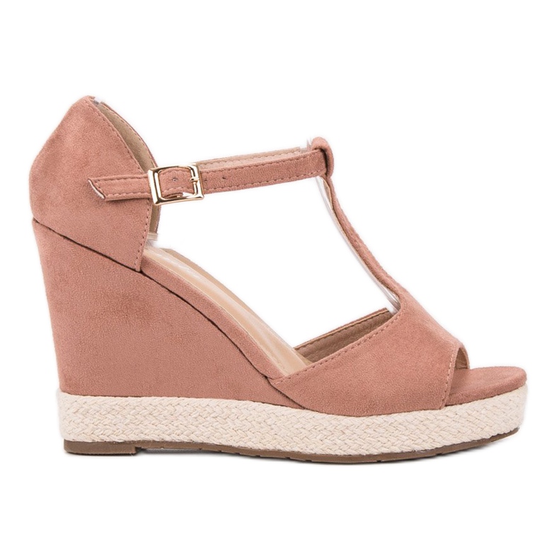 Renda Růžové sandály růžový