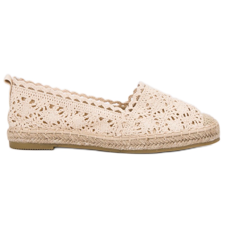 Seastar Krajkové espadrilky hnědý