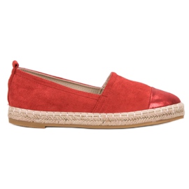 Forever Folie Semišové espadrilky červený