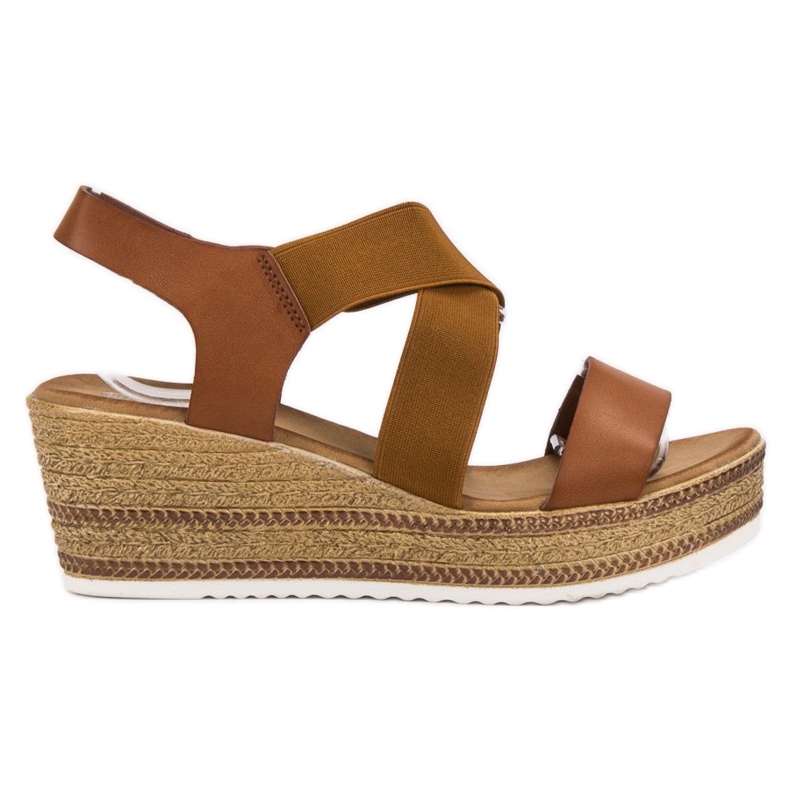 Flyfor Lehké nazouvací sandály hnědý