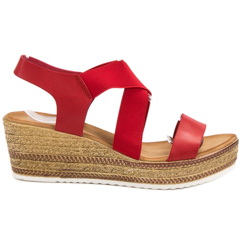 Flyfor Lehké nazouvací sandály červené