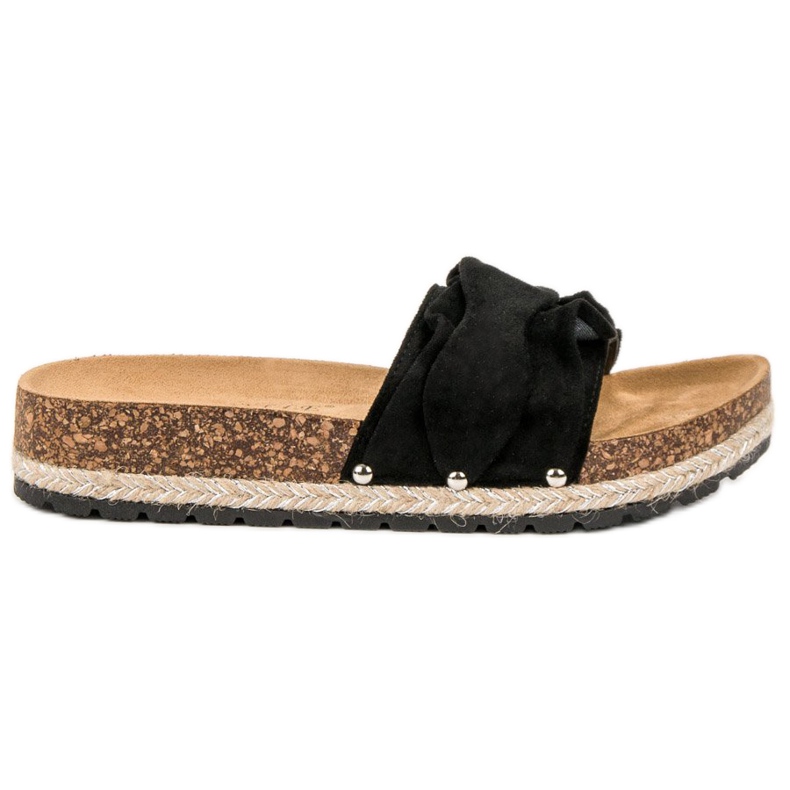 Bestelle Pantofle s volánkem černá