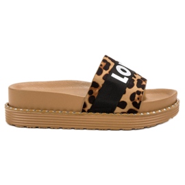 Erynn Milujte semišové pantofle hnědý