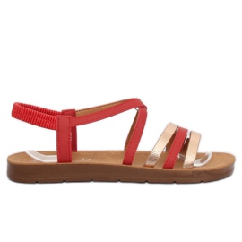 Červené dámské sandály 2220 Red červený