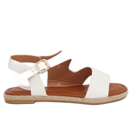 Bílé dámské sandály H-7 White bílý