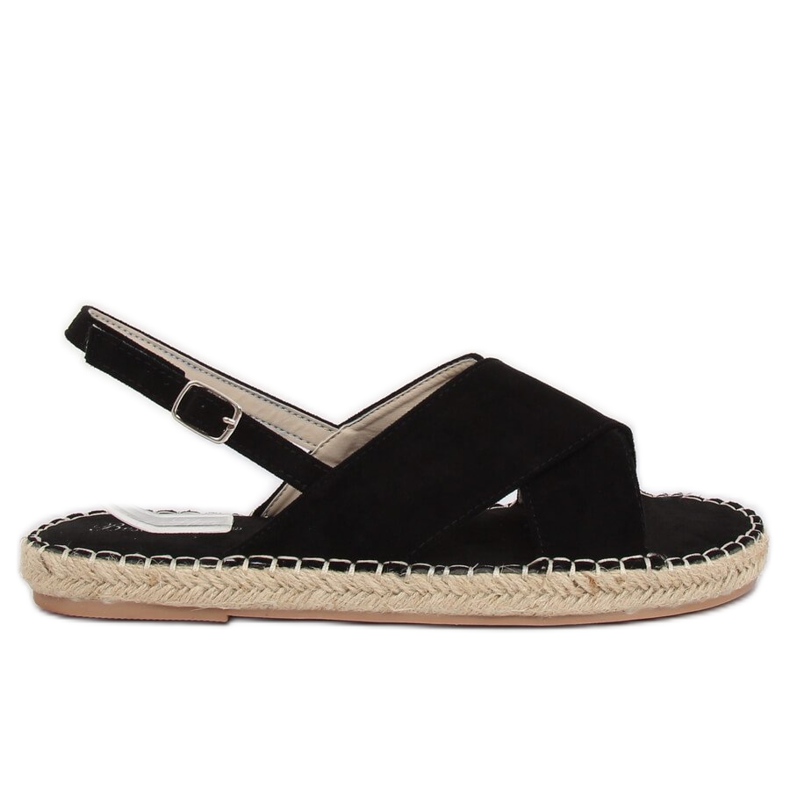 Espadrilky černé sandály YJ-2M12 Black černá