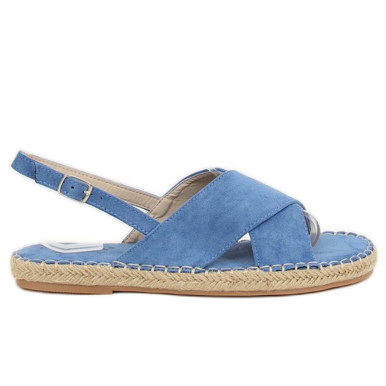 Modré espadrilové sandály YJ-2M12 Blue modrý