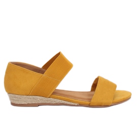 Žluté espadrilové sandály 9R71 žluté žluť