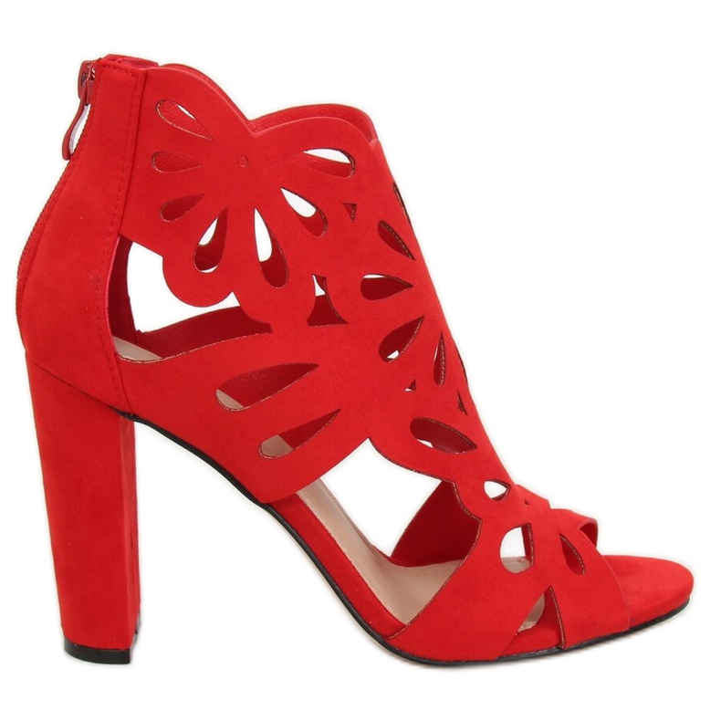 Červené prolamované boty AT-0657-L Červené Červené prolamované boty AT-0657-L Červené