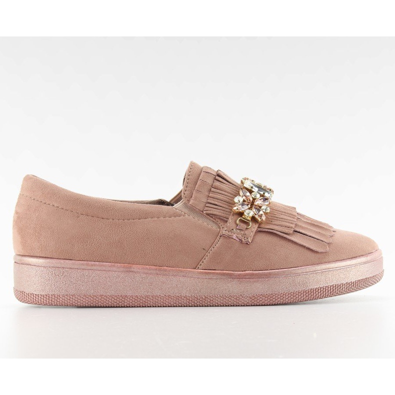 Slipony na perle t277p Pink II-GAT růžový Slipony na perle t277p Pink II-GAT růžový