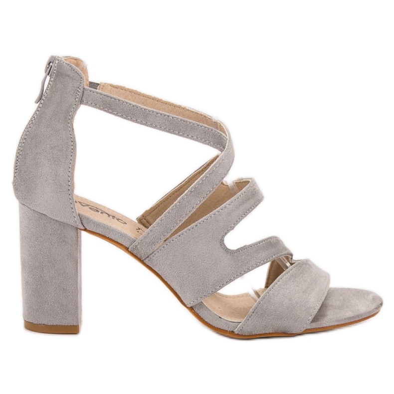 Evento Semišové sandály na baru šedá Evento Semišové sandály na baru šedá
