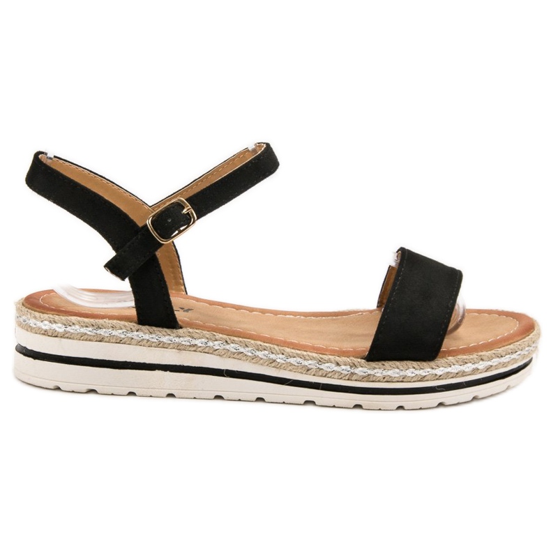 EXQUILY Černé sandály černá