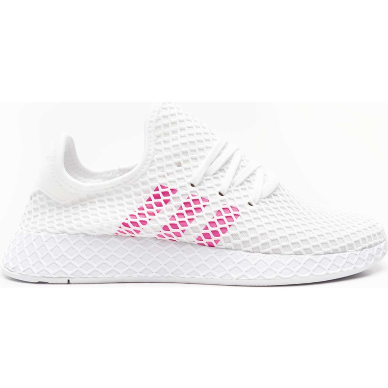 Adidas Deerupt Runner J 608 Obuv White Shock Pink Core Black bílý
