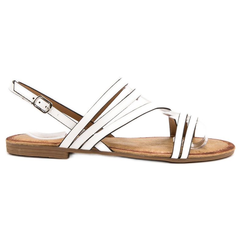 Primavera Klasické bílé sandály bílý
