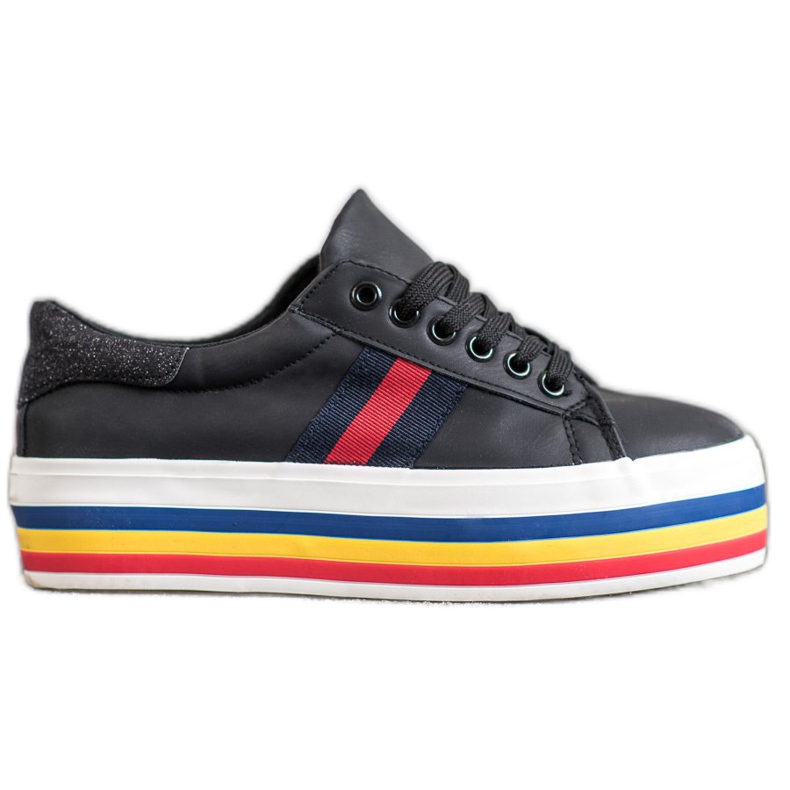 SHELOVET Sportovní Boty Na Platformě černá vícebarevný