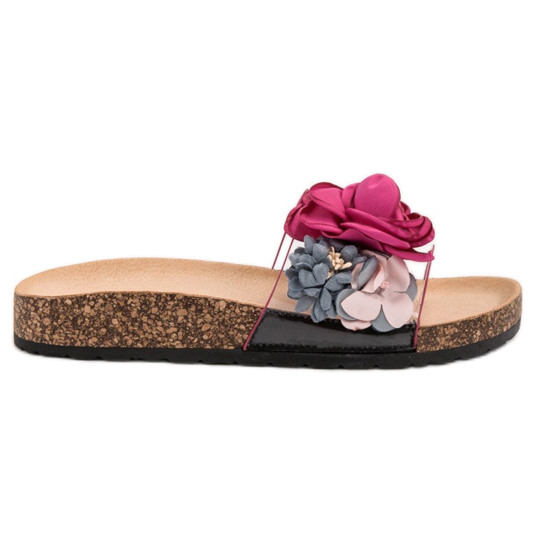 Super Me Pantofle S Květinami fialový vícebarevný Super Me Pantofle S Květinami fialový vícebarevný