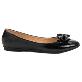 Comer Lakované balerínky s mašlí černý