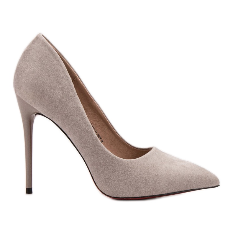 Jumex Semišové podpatky šedá